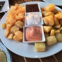 Patatas bravas at Can Jaume Beach Bar in Ibiza