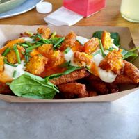 Chicken-style topped fries at Hans Mampf in Rosenheim