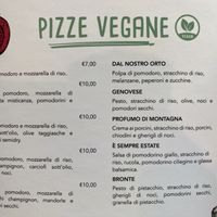 Vegan menu.  at Pizzeria Daniela in Montebelluna
