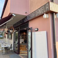 Entrance/outdoor seating.  at Pizzeria Daniela in Montebelluna