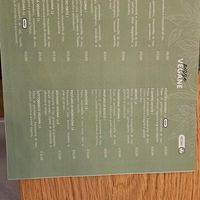 Vegan pizza menu, there's also a power pizza at Pizzeria Daniela in Montebelluna