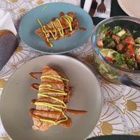 Tacos de pan de legumbre con verduras at Kasa d' Vizin Restaurant in Eito