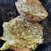 Avocado toast on everything bagel   at Gib's Bagels - East Harmony in Fort Collins