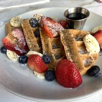Vegan Waffles 🧇🫶🏽✨✨✨  at The Den Cafe in Santa Ana