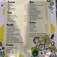 Menu  at Vege Munch in Northbridge