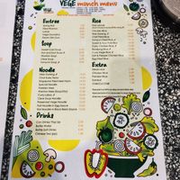 Menu at Vege Munch in Northbridge