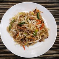 Singapore Fried Mee Hoon at Vege Munch in Northbridge