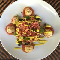 spaghetti & nut balls at Rasayana Raw Food Cafe in Pattaya