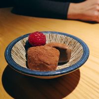 Vegan chocolate ganache mochi   at Los Mochis in London