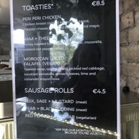 Vegan options  at Copper + Straw in Dublin