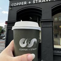 Very nice Latte macchiato with oat milk  at Copper + Straw in Dublin