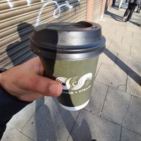 Coffee Latte with oat milk at Copper + Straw in Dublin