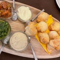 Antipasti. Fried pizza dough   at Scaccianuvole Pizzeria Ristoreria in Ferrara