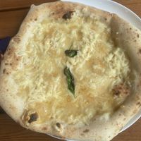 4 cheese pizza  at Fermento in Budapest