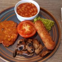Small vegan breakfast. Large also available. at Bay View Garden Centre & Restaurant in Carnforth