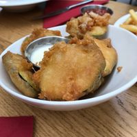 Courgette fritters  at The Station in Richmond