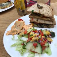 Roasted Mediterranean Vegetable and Halloumi at The Station in Richmond