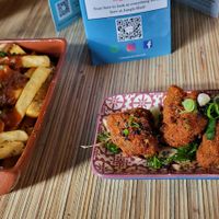Sietan wings and jerk loaded fries at Jungle Bird in Birmingham