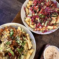 Volcano fries and m*tton fries  at Jungle Bird in Birmingham