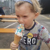 Bubblegum sauce with sprinkles at The Happy Cow in Bristol