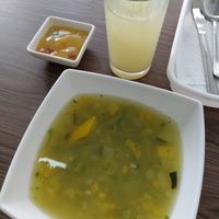 Quinoa soup, drink, tiny dessert at MONIMEZ in Pereira