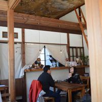 Cafe interior at Yasai Cafe Meguri in Nikko
