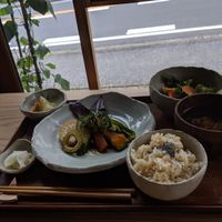 めぐみありがとうplate for lunch at Yasai Cafe Meguri in Nikko