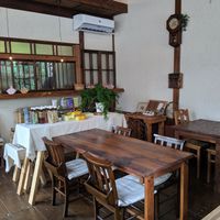 part of the interior. There is also a place to eat in a more traditional Japanese fashion (sitting on the ground, etc) at Yasai Cafe Meguri in Nikko