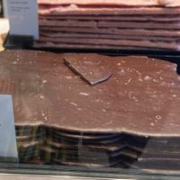 Dark chocolate bark at Läderach Chocolatier Suisse  in New York City