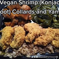 Vegan Shrimp plate at B.A.D. Gyal Vegan in Marietta