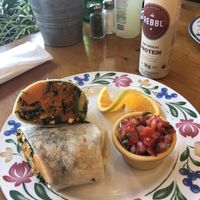 Delicious vegan burrito  at Savoy Cafe and Deli in Santa Barbara
