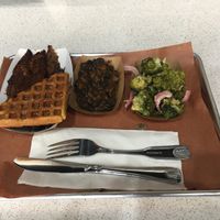 Chik'n & waffles at Pure Grit BBQ in New York City