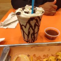 Oreo milkshake!!! Delicious 😋 at Pure Grit BBQ in New York City