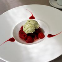 Menu vegan: dessert at La Table d'Elisa in Compiegne