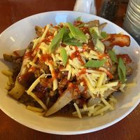 Dirty fries   at Yr Hen VIC in Llandelio