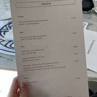 Vegan menu  at Boccalino in Seoul