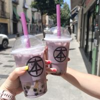 Taro frappe con leche de soja at Bencha in Blanes