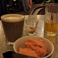 Chai tea and strawberry sorbet at Chaakoo - City Centre in Glasgow