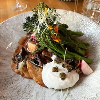 Potato pancakes (vegan version)  at Ravintola Filipof in Joensuu