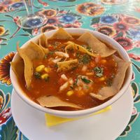 Sopa Azteca  at Taquería Las Calacas in Gijon
