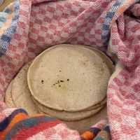 Corn tortillas  at Taquería Las Calacas in Gijon
