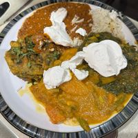 Mix of everything as a takeaway (vegan yoghurt my own)   at Timur in South East London