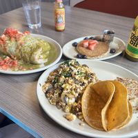 The tofu scramble with soyrizo and burrito with the same were incredible! Side of vegan pancakes to share. This is at the Marietta location. Highly recommend!  at Snooze in Sandy Springs
