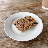 Vegan flapjackk  at Camley Street Natural Park Visitor Centre in London