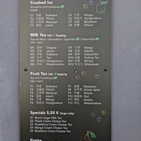 Menu at boba & friends in Hamburg