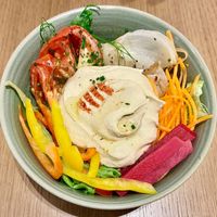 Humus bowl at Flow in Dubai