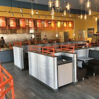 Ordering line and dining area at Pancheros in Apple Valley