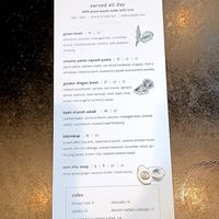 Menu at Blossoming Lotus in Portland