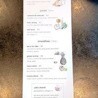 Menu at Blossoming Lotus in Portland