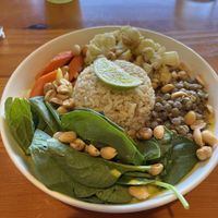 Golden dragon bowl  at Blossoming Lotus in Portland